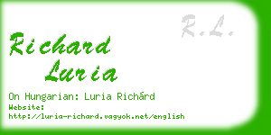 richard luria business card